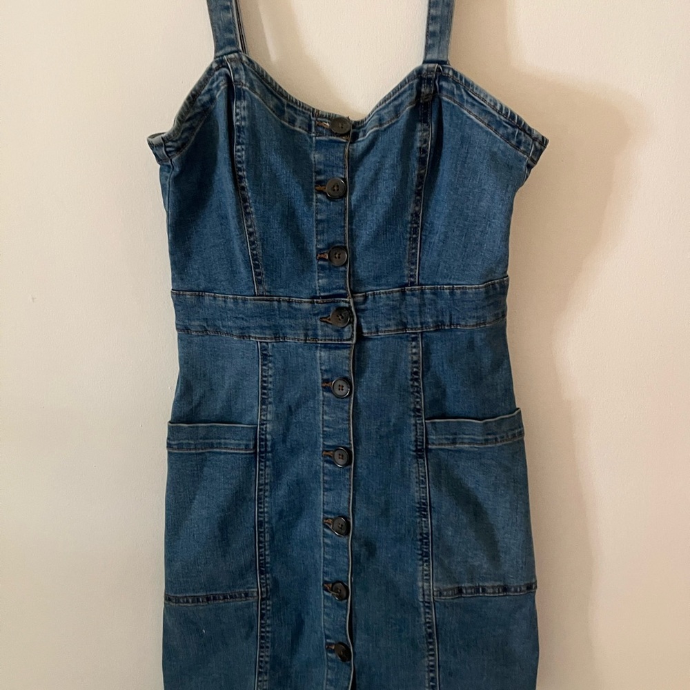 Aeropostale Blue Stretchy Denim  Medium Mini Dress